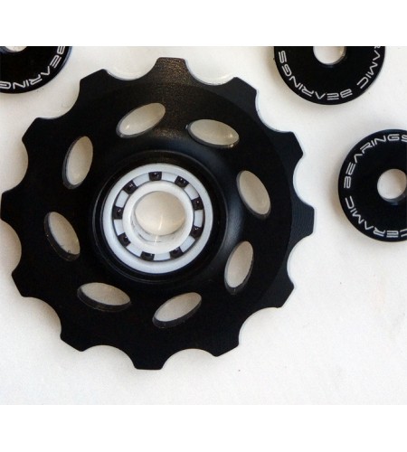 Delrin Black CNC pulley wheels 12T 